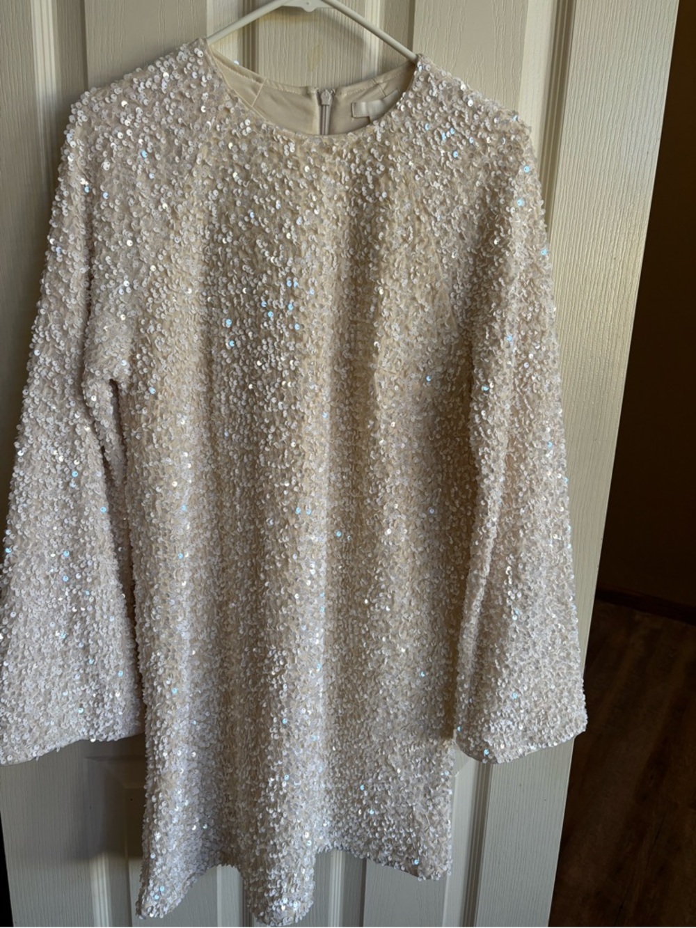 Stunning full sequin long sleeve dress